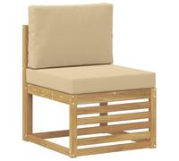 KTHLBRH Set Divani 4 Pcs Bianco e Beige 191 x 132,5 x 73 cm | Poliestere, Adatto per Esterno, Design Moderno, Facile da Pulire
