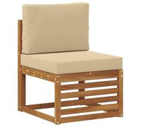 KTHLBRH Set Divani Giardino 5 Pezzi Acacia Naturale | Modulare, Resistente alle Intemperie, Cuscini Inclusi, 4 Posti, Design a Doghe