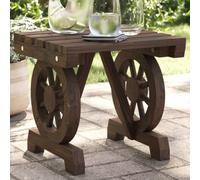 KTHLBRH Sgabello in legno massello di abete per giardino, terrazza e patio, ottomano da esterno con design ruota del carrello, sedia ausiliaria e poggiapiedi resistente fino a 110 kg