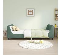 KTHLBRH Struttura Letto Bambini con Testiera Verde Mare 80 x 200 cm | Legno Ingegnerizzato, Base a Doghe Inclusa, Profilo Basso, Facile da Montare, Peso Max 140 kg