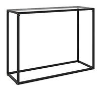 KTHLBRH Tavolo Console in Vetro Temperato Trasparente Tavolo Console Moderno in Vetro Temperato e Acciaio, Struttura Robusta e Stabile, 100 x 35 x 75 cm