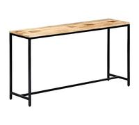 KTHLBRH Tavolo consolle in legno massiccio con manico grezzo console in legno massello con gambe in ferro, stile industriale per ingresso 140 x 35 x 76 cm