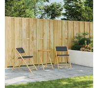 KTHLBRH Tavolo da Giardino Pieghevole Ø55x75 cm in Bambù | Design a Doghe, Ripiegabile, per Patio, Cortile e Serra, Facile da Montare