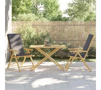 KTHLBRH Tavolo da Giardino Pieghevole in Bambù 110x55x75 cm | Design a Doghe, Ripiegabile, per Patio, Cortile e Serra, Facile da Montare