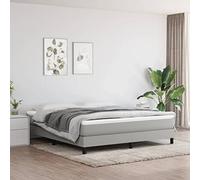 KTHLBRH telaio del letto Mobili per la camera da letto Adatto per camera da letto, soggiorno, studio Giroletto a Molle Grigio Chiaro 160x200 cm in Tessuto
