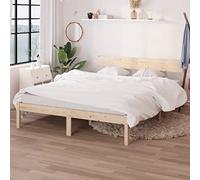 KTHLBRH telaio del letto Mobili per la camera da letto Giroletto in Legno Massello di Pino 140x190 cm Adatto per camera da letto, soggiorno
