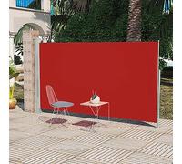 KTHLBRH Tenda da sole laterale, 160 x 300 cm, rossa, per la privacy e la decorazione elegante per il vostro balcone