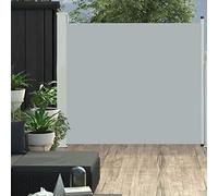KTHLBRH Tenda da sole laterale allungabile, 170 x 300 cm, grigio, per la privacy e la decorazione elegante per il vostro balcone