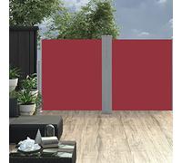 KTHLBRH Tenda da sole laterale allungabile, 170 x 600 cm, colore rosso, per la privacy e la decorazione elegante per il vostro balcone
