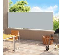 KTHLBRH Tenda da sole laterale allungabile, 180 x 500 cm, grigio, per la privacy e la decorazione elegante per il vostro balcone