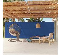 KTHLBRH Tenda da sole laterale allungabile, 180 x 600 cm, blu, per la privacy e la decorazione elegante per il vostro balcone