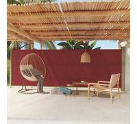 KTHLBRH Tenda da sole laterale allungabile, 180 x 600 cm, rossa, per la privacy e la decorazione elegante per il vostro balcone