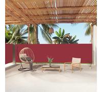 KTHLBRH Tenda da sole laterale allungabile, rosso, 160 x 1000 cm, per la privacy e la decorazione elegante per il vostro balcone