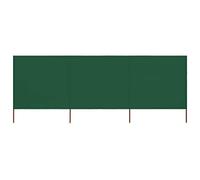 KTHLBRH Tessuto antivento in 3 pezzi, 400 x 160 cm, verde, per la privacy e la decorazione elegante per il vostro balcone
