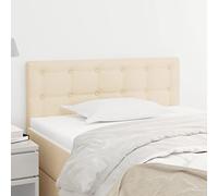 KTHLBRH Testiera Crema 80x5x78/88 cm in Tessuto Elegante per Letti, Design Classico con Gambe in Legno Massello di Larice, Altezza Regolabile, Supporto Schiena Ideale per Leggere