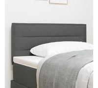 KTHLBRH Testiera Design Moderna a Linee Grigio Scuro 80 cm Tessuto per Camera da Letto con Struttura Letto Bassa Regolabile e Materiali Durevoli in Legno Massello di Pino