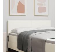 KTHLBRH Testiera Design Semplice Crema 160 cm Tessuto Corduroy per Camera da Letto Moderna e Classica, Imbottita Morbida con Struttura in Legno Massiccio di Pino, Facile da Montare