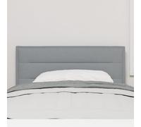 KTHLBRH Testiera VivaXL Design Linee Grigio Chiaro 80 cm Tessuto Imbottita Moderna con Altezza Regolabile per Lettura e Relax, Costruzione Robusta in Legno di Pino Massello, Elegante