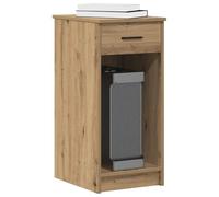 KTHLBRH Torre per computer con cassetto in rovere artigianale supporto torre PC, mobile di stoccaggio stabile per armadio computer 35 x 45 x 77 cm