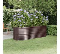 KTHLBRH Vasi Esterno Fioriere Da Balcone Aiuola rialzata Letto per Orto Rialzato Vaso Giardino Acciaio Verniciato a Polvere 224x80x68 cm Marrone Adatto per fioriere da giardino, terrazza e balcone