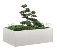 KTHLBRH Vaso per piante, per esterni, per interni, terrazze, 120 x 80 x 40 cm, in acciaio inox