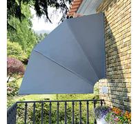 KTHLBRH Ventaglio pieghevole per balcone, grigio, 210 x 210 cm, per la privacy e la decorazione elegante per il vostro balcone