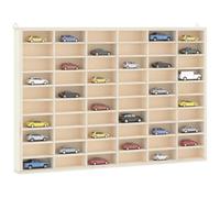 KTHLBRH Vetrina da collezione in legno da parete con 60 scomparti, organizer elegante senza ingombri per soggiorno, camera da letto o sala da pranzo, design sicuro e facile