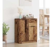 KTHLBRH Vetrina Legno Vecchia Credenza Minimalista con Cassetto e 4 Scompartimenti, Armadio di stoccaggio per Organizzare e Decorare Stanza 60 x 30 x 70 cm Legno Contac