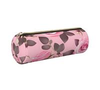 KTHSNSKL Astuccio in pelle con cerniera, portapenne estetico, grazioso astuccio per donne e uomini, realizzato a mano, multifunzione, da viaggio, per cosmetici, lavoro, ufficio, Oro, Taglia unica