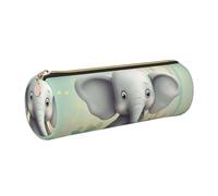 KTHSNSKL Astuccio in pelle con cerniera, portapenne estetico, grazioso astuccio per donne e uomini, realizzato a mano, multifunzionale, da viaggio, per cosmetici, per lavoro, ufficio, Oro, Taglia