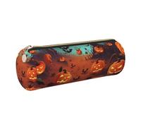 KTHSNSKL Astuccio in pelle con cerniera, portapenne estetico per Halloween, per donne e uomini, realizzato a mano, multifunzionale, da viaggio, per il lavoro, l'ufficio, gli attrezzi, Oro, Taglia