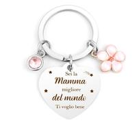 Ktiavo Festa Della Mamma Idee Regalo Compleanno Personalizzata Portachiavi Regali per La Mamma Originali Regali Migliore Futura Neomamma Speciale Originale Regali Compleanno Natale