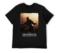 KTIQgdgAX The Shawshank Redemption 1994 T-Shirt Tee v5 Poster Black White Beige BlackOne SizeBlack