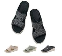 KTLSHY Pantofole Ortopediche Donna estive, Ciabatte con Supporto Arco Plantare Donna Comodi Sandali da Viaggio Estivi per Spiaggia Aperta con Punta Aperta per Alluce valgo(Size:EU 39,Color:Black)