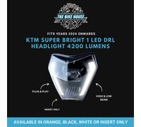 KTM 2024 + # 2 LED DRL Inserti Faro Super Luminoso 4200 Lumen Filettatura EXC