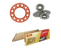 KTM 250 XC-F 2009-2012 Kit Catena DID E Pignone Arancione Renthal