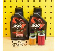 KTM 520 EXC/SX/ MXC Oelwechselset Olio Filtro Motul 300V Factory Linea 10W40