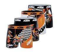 KTM Boxer Mutande Ragazzo, Set da 4, Arancione 16 (8/10 Anni)