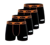 KTM Boxer Mutande Uomo, Set da 4, Nero Unio (2XL)