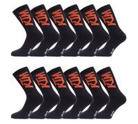 KTM Calzino da uomo - Confezione da 12 - Calzini alti da uomo, Nero , 39-42