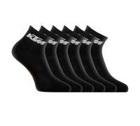 KTM Calzino da uomo - Set di 6 calzini a metà alta da uomo, Nero, 43-46