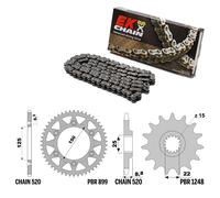 KTM EXC ENDURO 250 1996-1999 catena corona pignone kit 520 PBR EK1915G