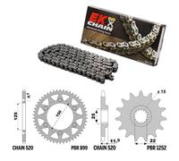 KTM LC4 SUPER MOTO 640 1999-2006 catena corona pignone kit 520 PBR EK1934G