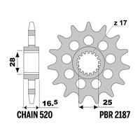 KTM RC8 R (Mod.520) 1190 2011-2015 pignone PBR passo 520 17 Denti