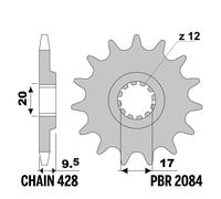 KTM SX 85 2019-2020 pignone PBR passo 428 13 Denti