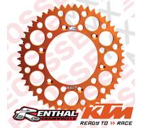 KTM SX200/SX250/SX300 51T Renthal Lega Posteriore Pignone Arancione 1992-2024