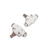 KTMBOHU 10 Pezzi Regolatore di velocità dell'Aria ad Alta Pressione Pneumatico Tubo Flessibile OD Valvola di Regolazione del Flusso del Gas 4 mm 6 mm 8 mm 10 mm 12 mm(APA4)