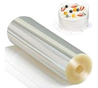Ktnyl Torta Collare 20cm, Trasparente Fogli Acetato, Trasparente in Acetato, Rotolo Acetato per Pellicola Torte, per Torte, Cioccolato, Mousse, Anelli da Dessert (10m*20cm)