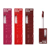 KTouler Set di 3 rossetti liquidi opachi, velvet smooth nude gloss, idratanti a lunga durata, con confezione regalo (B)