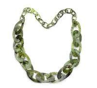 KTREZ Collana acrilica lunga esagerata personalità femminile maglia in plastica retrò in resina colori gioielli acrilici moda, Acrilico